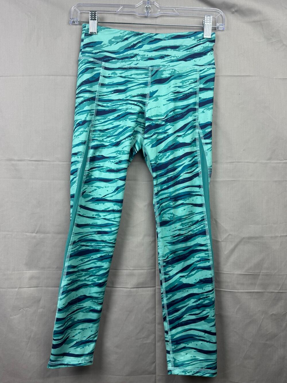 Old Navy Girls Blue Wave Go-Dry Leggings, Size L (10-12)